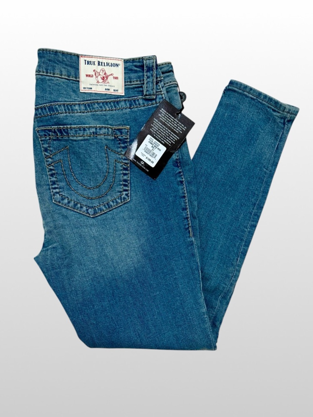 True Religion NWT Jennie Mid Rise Curvy Skinny Jeans Size 31 - Picture 9 of 11